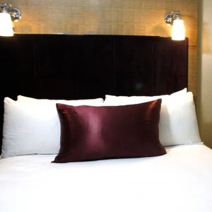 Purple Wine Silk Zippered Pillowcase