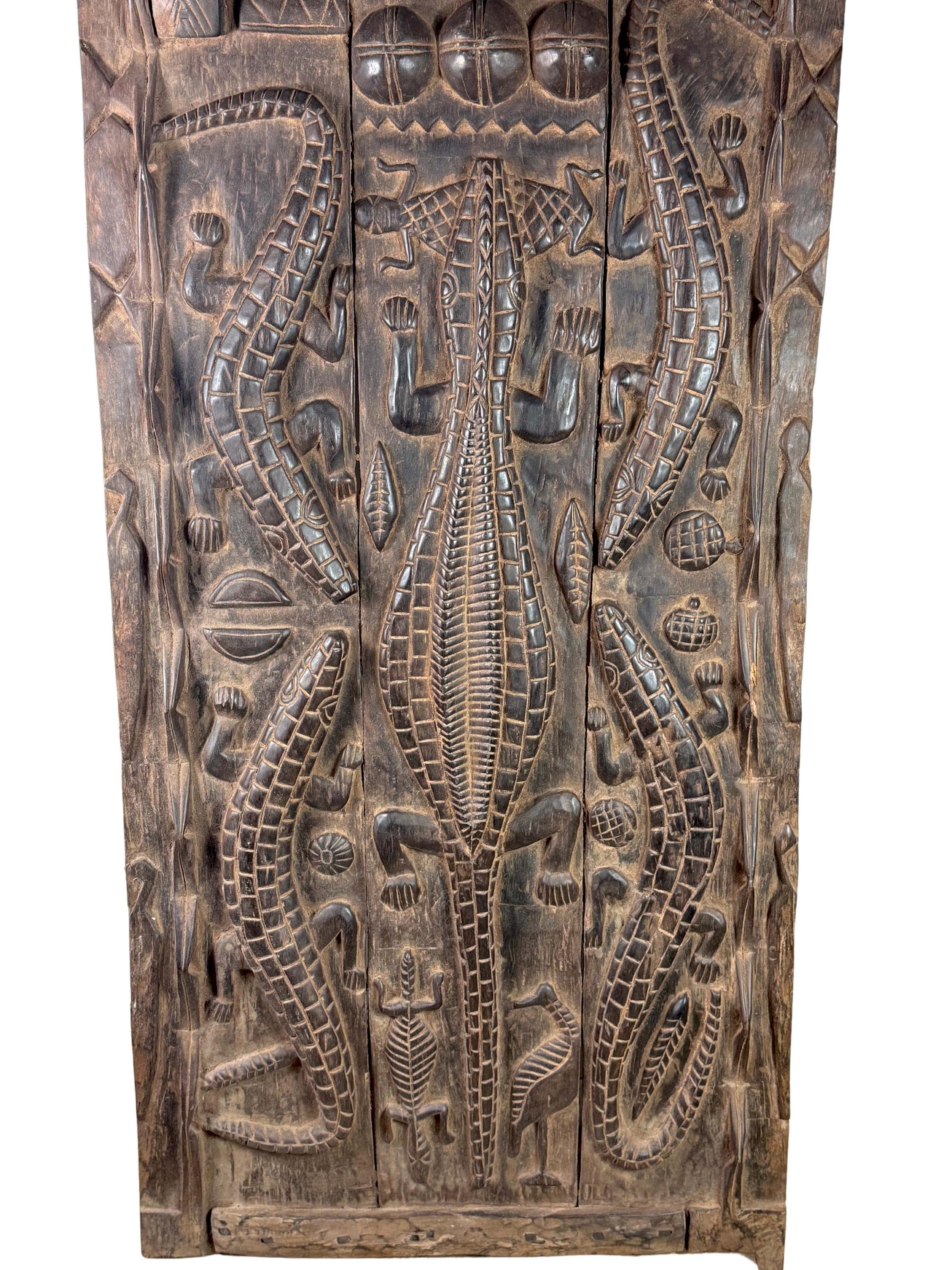 African Tribal Crocodile Door – Dogon People, Mali Carving - Etsy