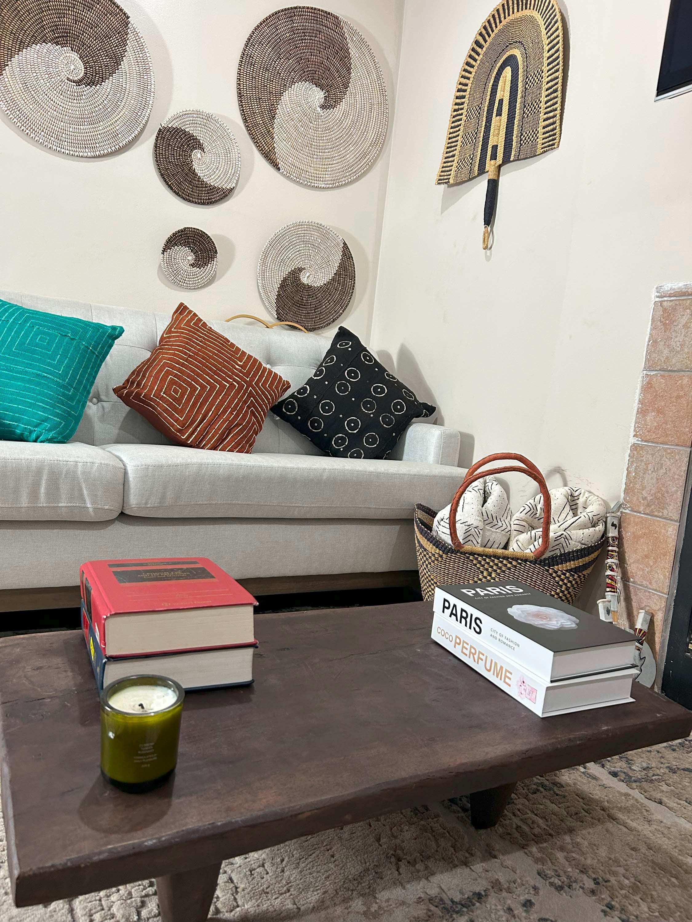 ヴィンテージ セヌフォ ベンチコーヒーテーブル：アフリカンウッド