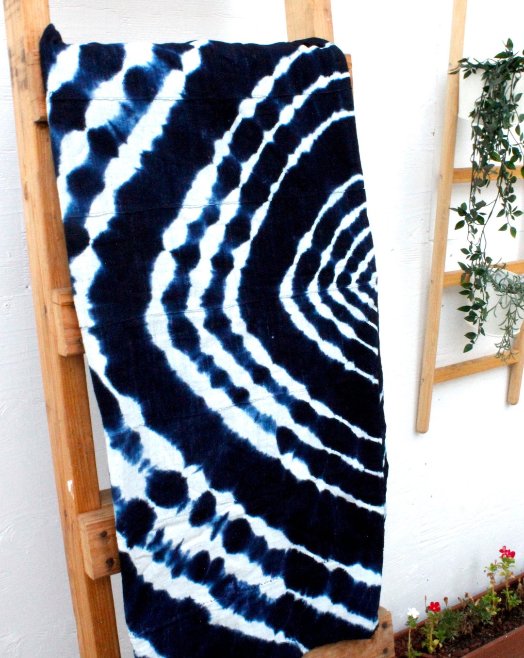 Indigo Fabric/ Mali Indigo Blanket Throw/handmade Fabric Blanket Throw/ Cotton Fibers Handmade