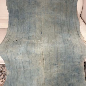 Vintage African Indigo/ Antique Indigo Shibori dyed Fabric Mud Cloth with fringe/ Dyed Blanket Throw Boho Style Textile| Ethnic Indigo 69x49