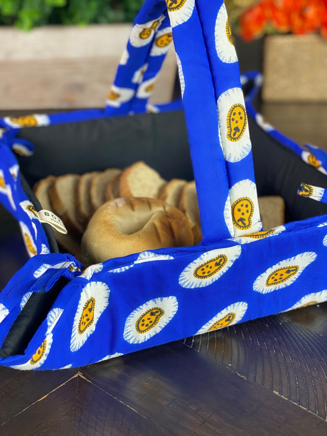 Maya Blue Ankara Breadbasket Table Linen Handmade African Etsy