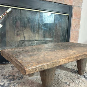 36” Senufo Bench Coffee Table, African Vintage Senufo Authentic Bench, Boho Farmhouse Table, Rustic Wooden Coffee Table, Bench Naga Tbl -12