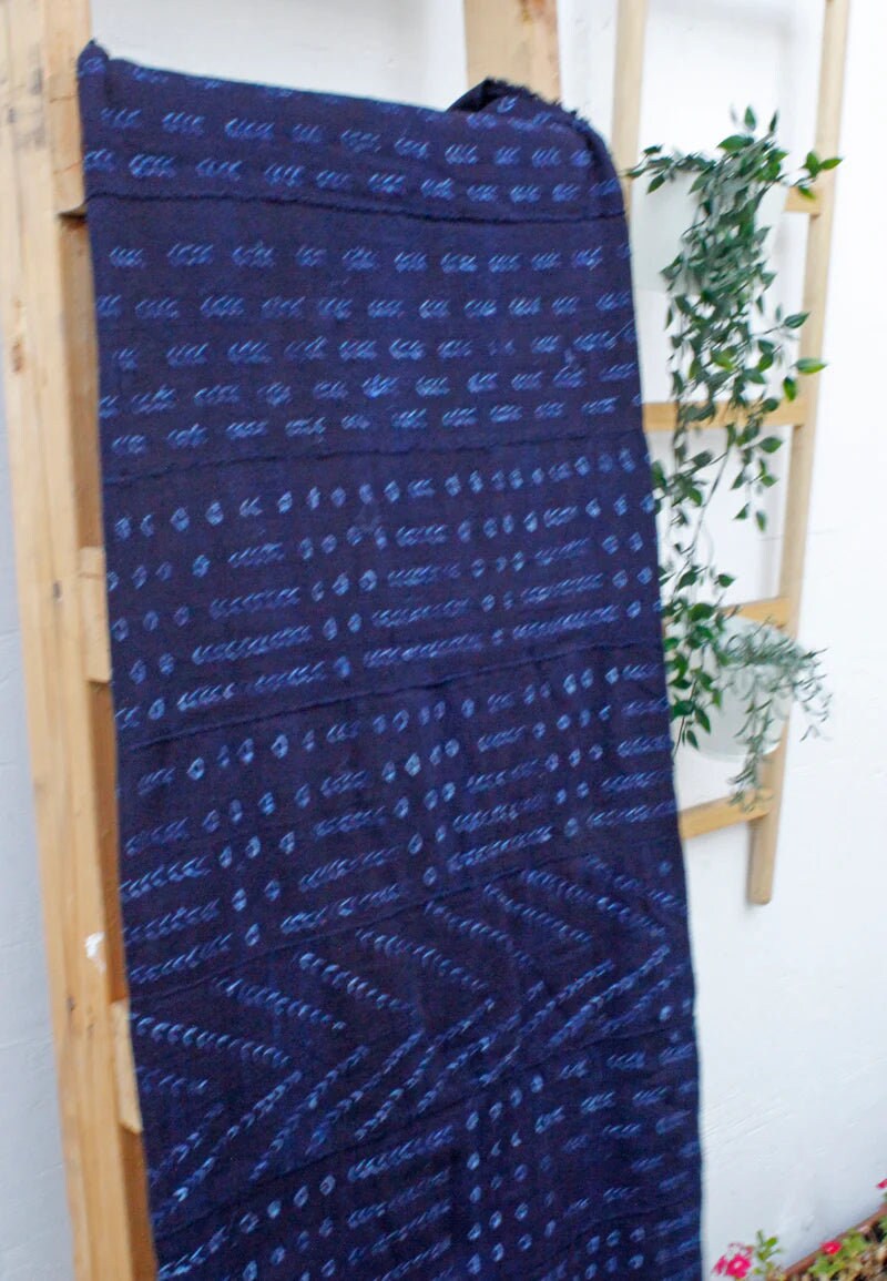 Indigo Fabric/ Mali Indigo Blanket Throw Bedding/fish/ Etsy