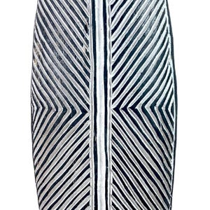 Vintage Zulu Elongated Shield – African Tribal Wall Hanging