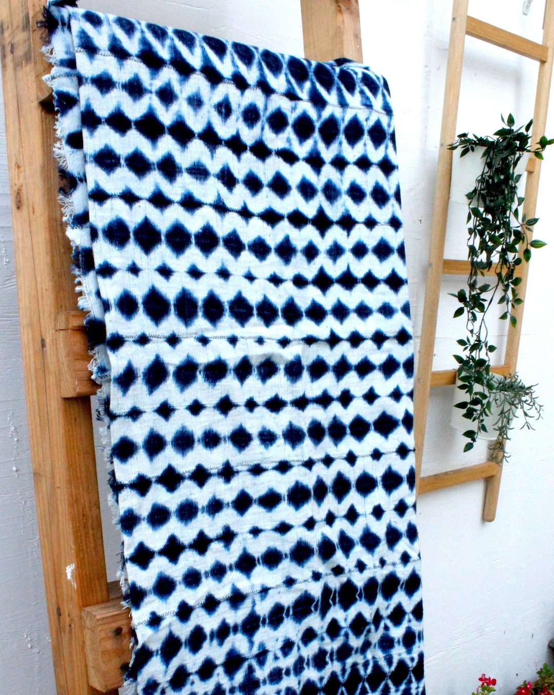 Indigo Fabric Square/ Mali Indigo Blanket Throw/handmade Fabric Blanket Throw/ Cotton Fibers