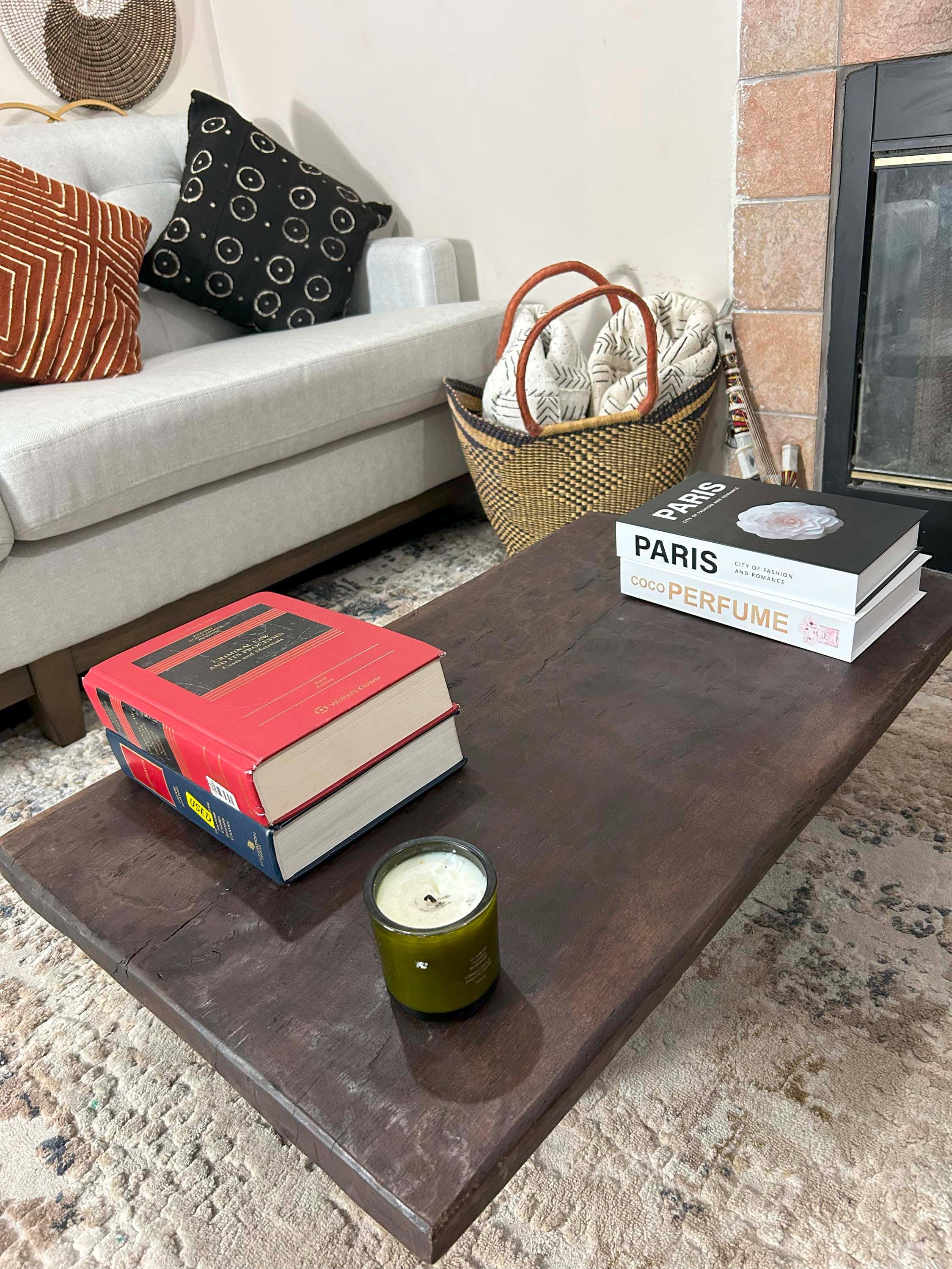 ヴィンテージ セヌフォ ベンチコーヒーテーブル：アフリカンウッド