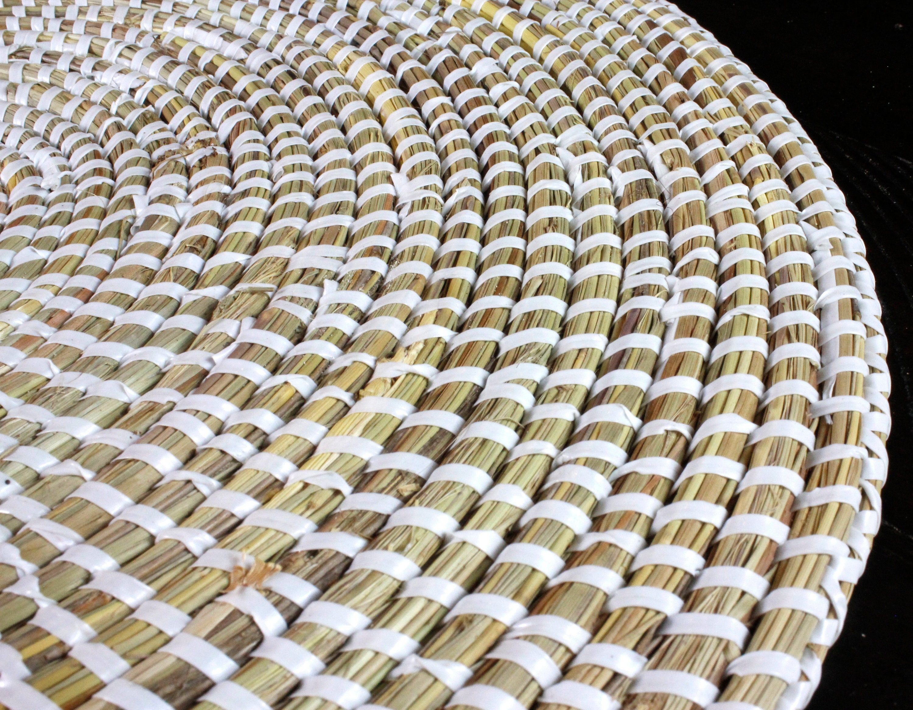 African Senegalese Boho Woven Seagrass Placemats/natural Wicker Round ...