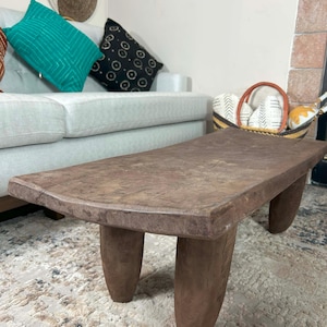 41” Senufo Bench Coffee Table, African Vintage Senufo Authentic Bench, Boho Farmhouse Table, Rustic Wooden Coffee Table, Bench Naga Tbl -10