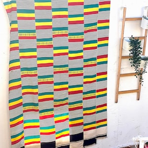 Multi Colors Fulani Throw/Blanket/African Collectible Textile/Rare African Fabric/Blanket Bedroom Decor/Wall Art/Mali Home Decor
