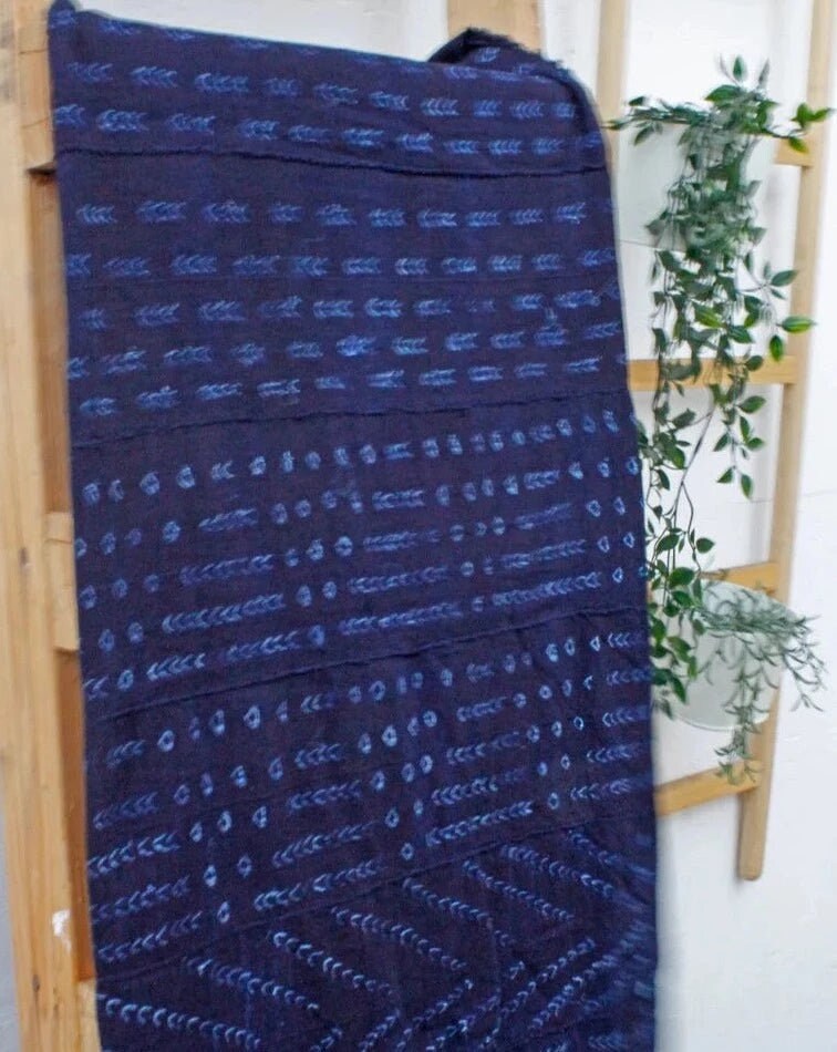 Indigo Fabric/ Mali Indigo Blanket Throw Bedding/fish/ Etsy