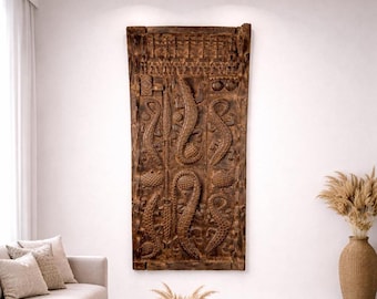 Dogon XL Wooden Door Mali African Art, Attic Window Dogon Mali
