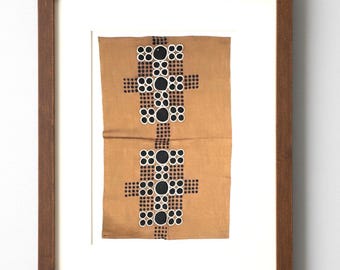 Authentic Hand-Painted Mudcloth – African Textile Wall Art, Unframed