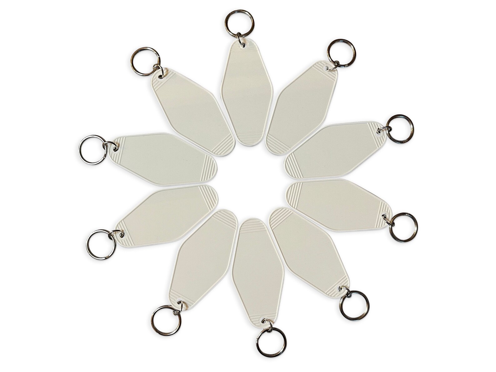 10PACK Blank Hotel Key Tags WHITE Color 45 Retro Diamond Etsy