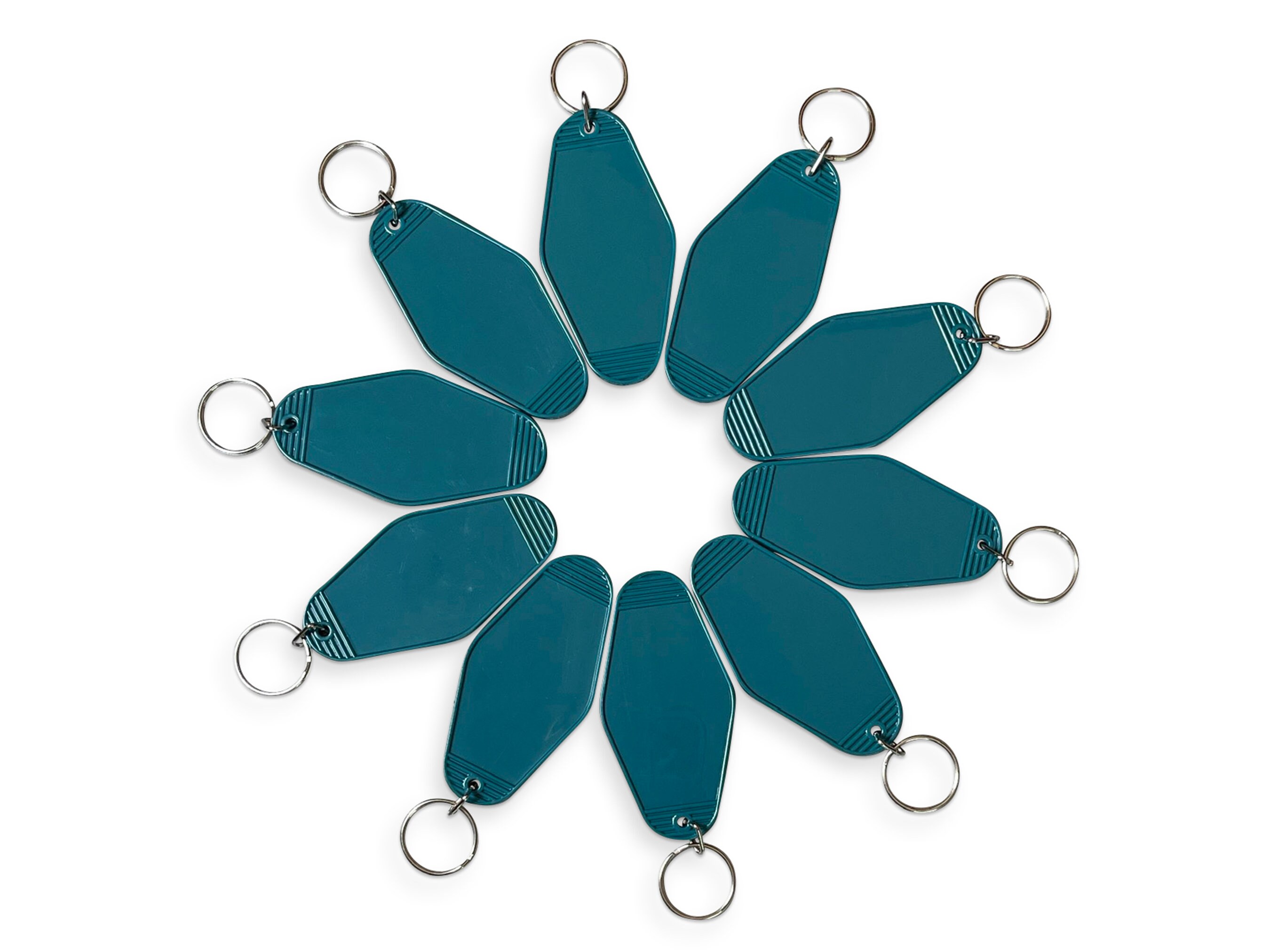 10PACK Blank Hotel Key Tags Dark Teal Color 9 Retro Diamond Etsy
