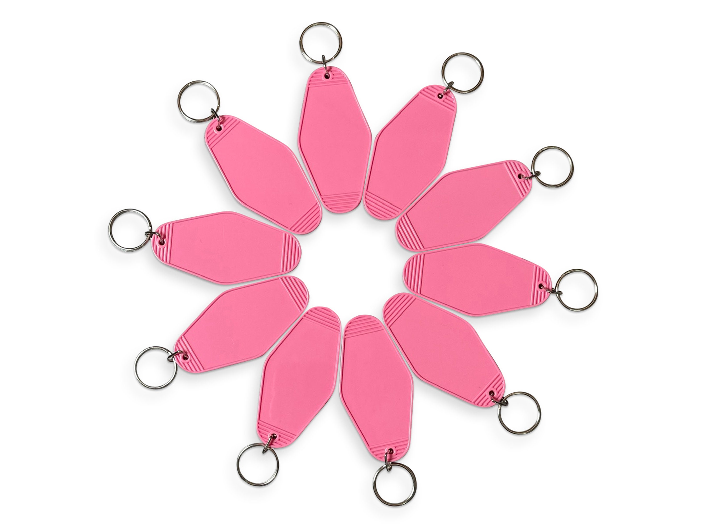 10PACK Blank Hotel Key Tags Bubblegum Pink Color 31 Retro Etsy