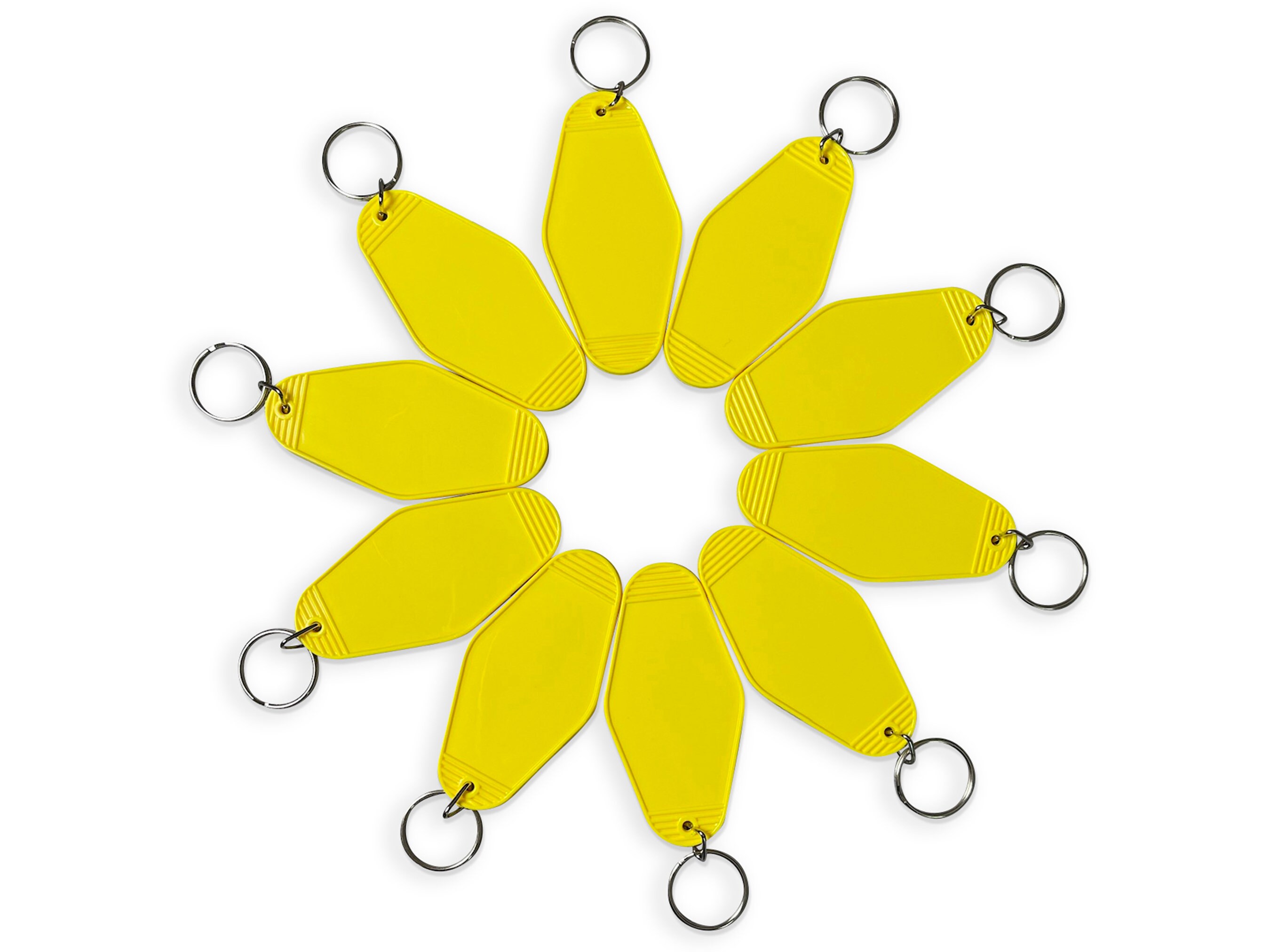10PACK Blank Hotel Key Tags BRIGHT YELLOW Color 28 Retro Etsy