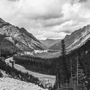 Winthrop Mountain Pass, Washington State BW