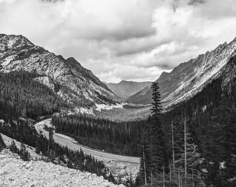 Winthrop Mountain Pass, Washington State BW