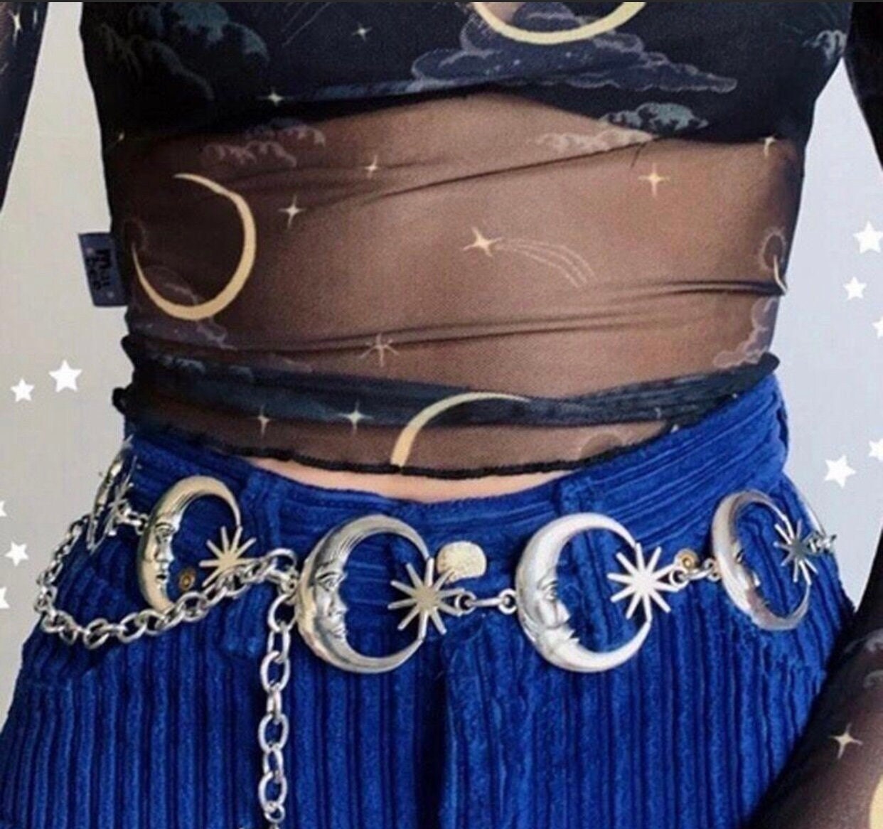 Celestial Moon Silver Belt Celestial Sun Moon Belt ⋆ Stellar Skeleton ✨? main image 2