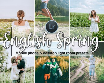 10 English Spring Lightroom Presets | Instagram Influencer Presets, Countryside Presets, Blogger Presets, Lightroom Mobile, Forest Presets