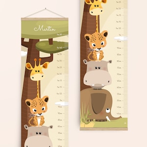 Toise Murale En Bois Pour Enfants QINGZY - Règle De Croissance Amovible 12.3x35.4cm - Avec Autocollants - Décoration Chambre Bébé - Cadeau Naissance, Anniversaire - 2
