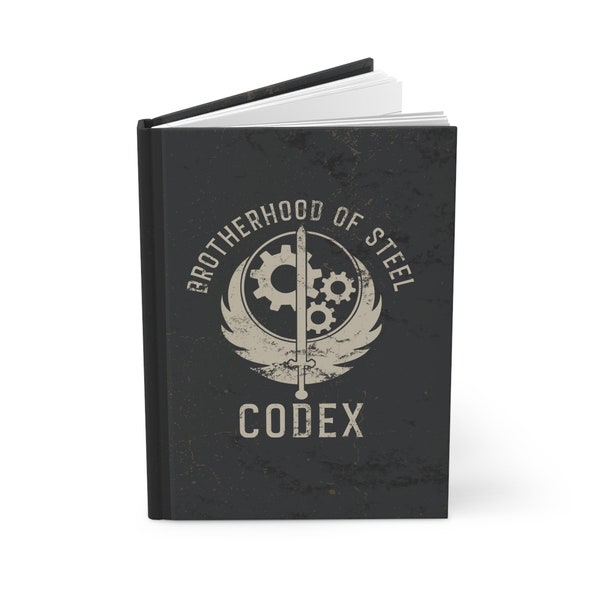 Fallout Brotherhood of Steel Codex Journal | Hardcover Notebook Pad 75 Lined Sheets | Perfect Gift for any Fallout fan | Printed in the USA