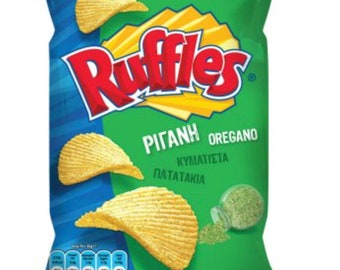 Griechische Rüschen Oregano Chips | Authentisches griechisches Kartoffelchips-Bundle | Imported Snack Pack aus Griechenland