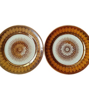Twee Antique decorative plates decor - Societe Ceramique Maestricht - Dutch Antique