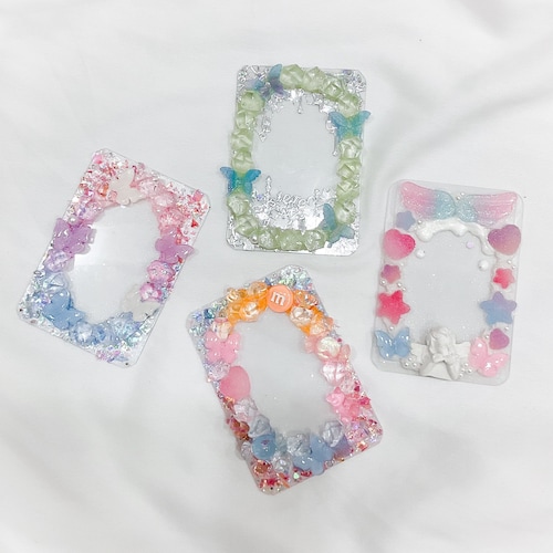 Crystal Clear Photocard Handmade Toploader Kpop Decoden A7 Etsy