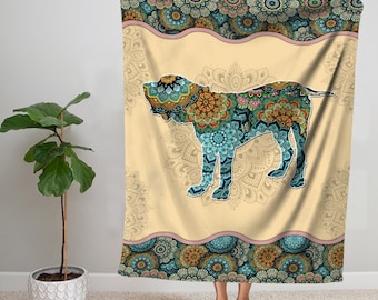 English Mastiff Blanket, Sherpa Blanket, Fleece Blanket,Tribal Dog Throw Blanket,English Mastiff Dog Lover Gift,Newborn Blanket,Dog Mom Gift