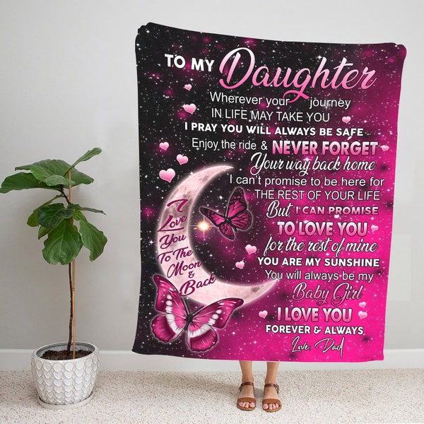 To My Daughter Blanket Etsy