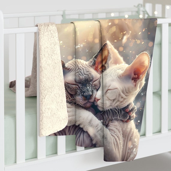 Sphynx Cat Blanket, Sphynx Blanket, Cat Sherpa Blanket, Fleece