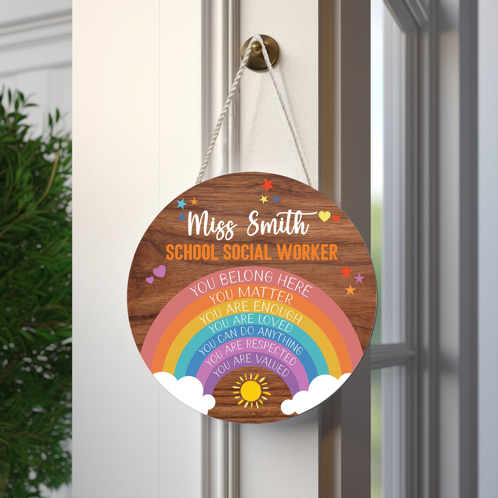 Social Work Welcomesign Personalized Welcome Sign, School Social Worker Office Sign, Social ...