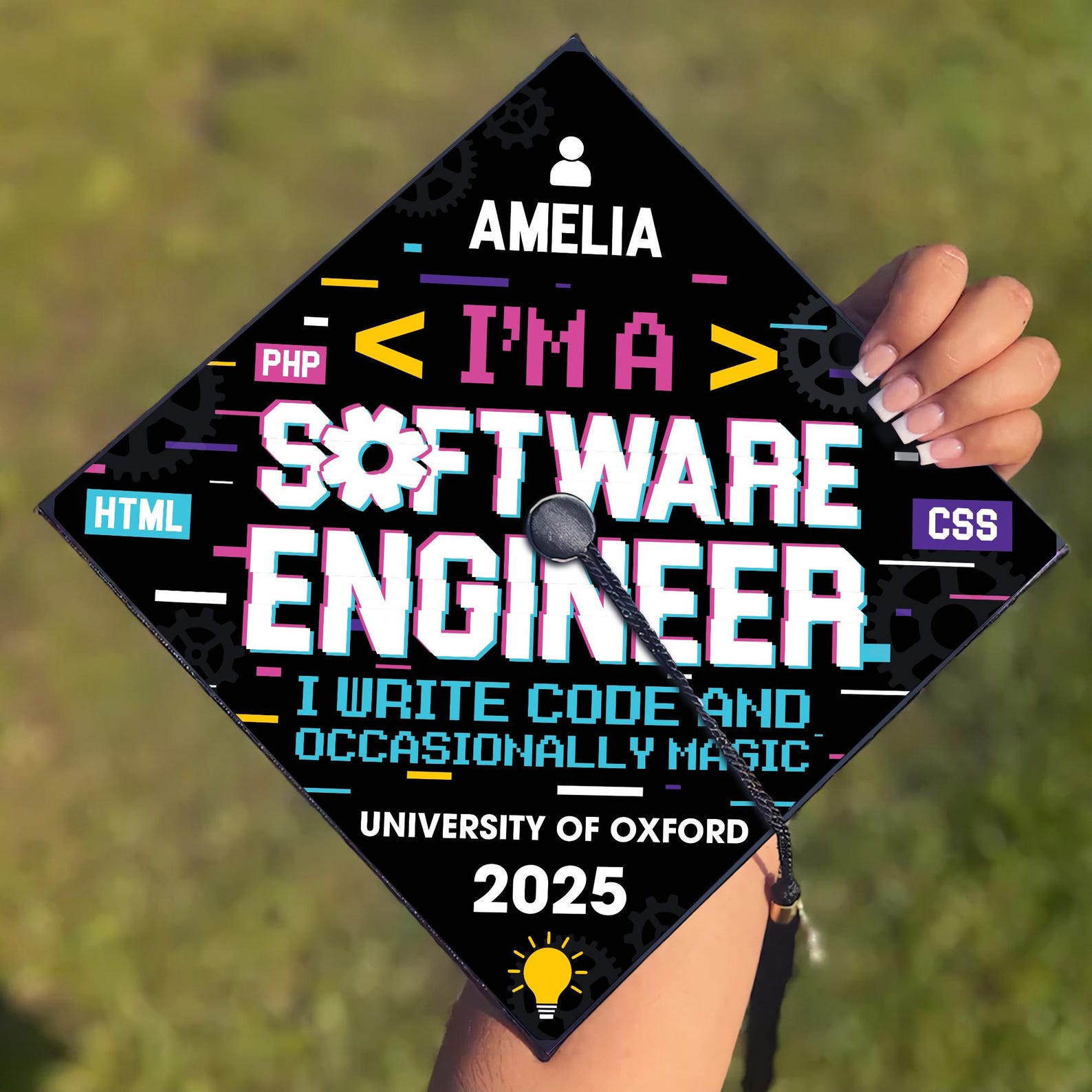 Engineer Graduation Cap Software Engineer Graduation Cap Topper, Software Engineer Grad Cap ...