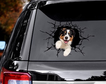 LMMIXEE Adesivi per finestrino auto, motivo: pastore australiano a bordo, decalcomania per finestrino con cane australiano, regalo per proprietario di cani, mamma, papà, decalcomania in vinile