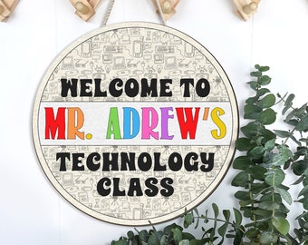 Welcome Sign,Technology Class Door Sign,Computers Teacher,Information Technology Teacher,Computer Lab School Sign,Computer Lab Decor,IT Sign