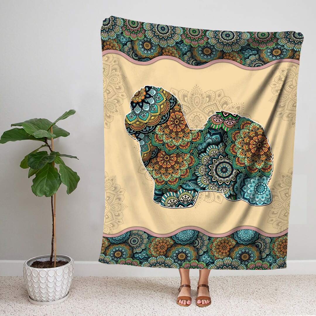 Coton De Tulear Blanket, Dog Art Sherpa Blanket, Fleece Blanket, Dog