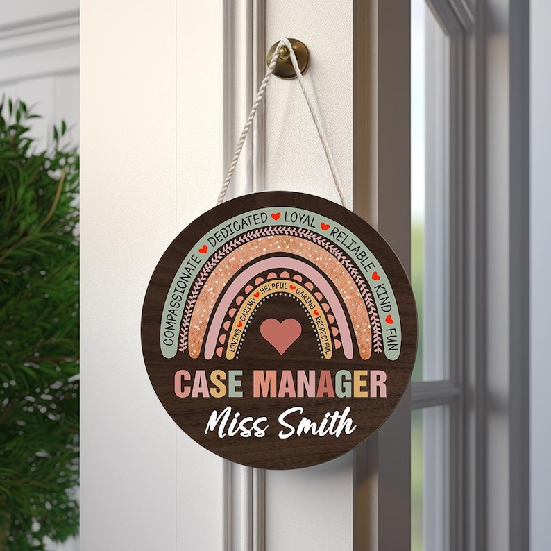 Target Case Management Sign Personalized Case Manager Welcome Sign, Case Management Office Sign ...