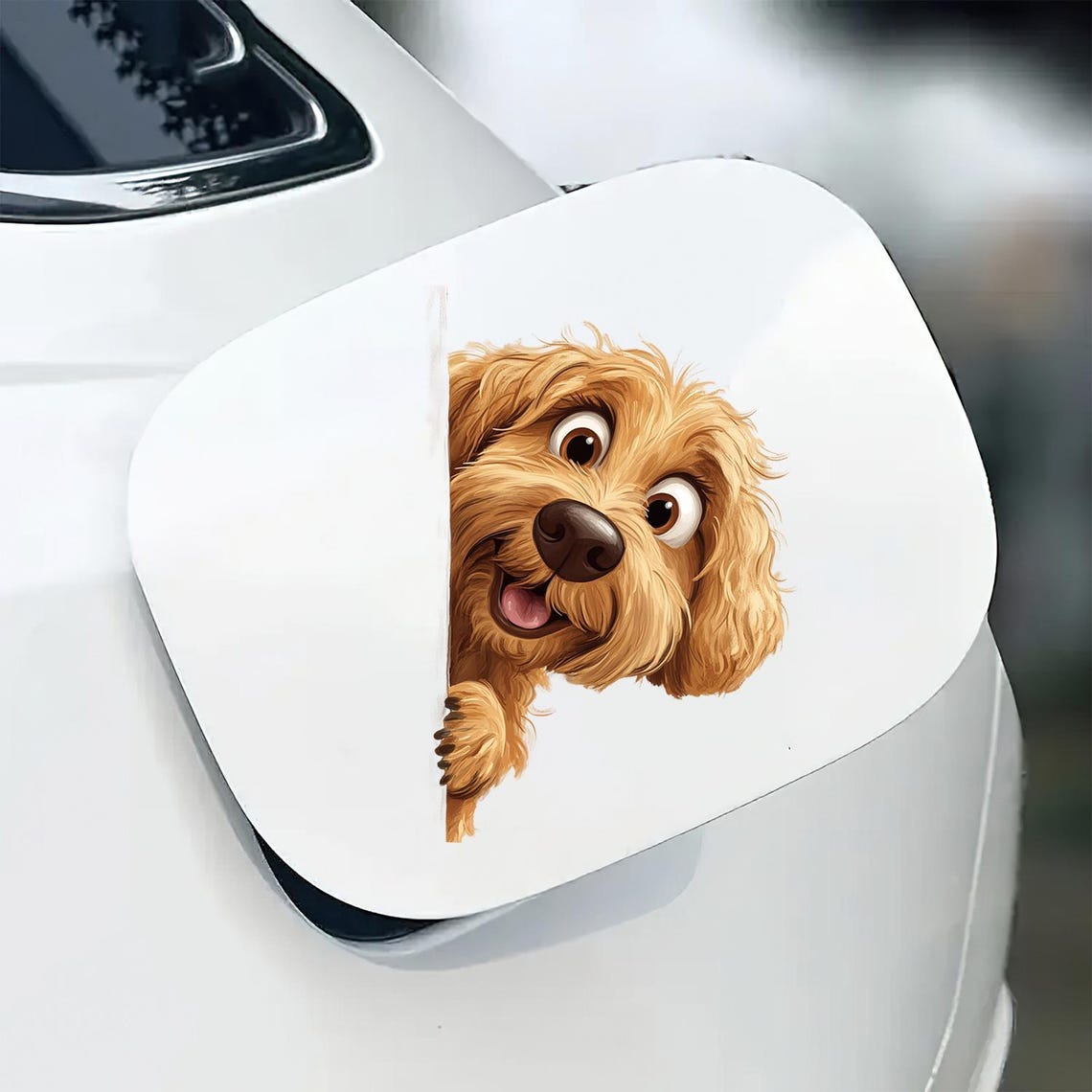 Goldendoodle Dog Car Sticker, Dog Lover Gifts, Goldendoodle Dog Car ...