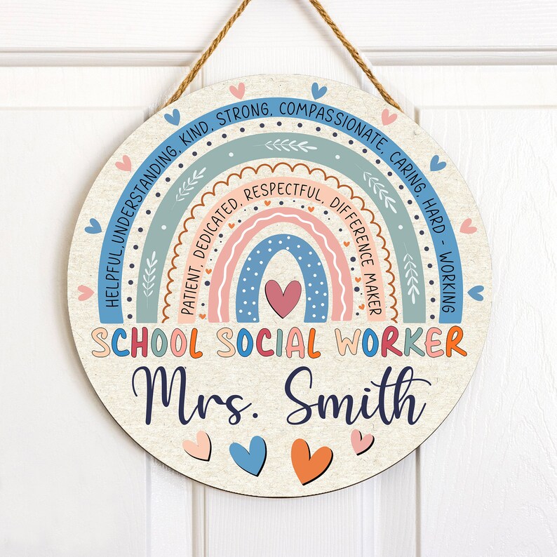 Social Work Welcomesign Personalized Welcome Sign, School Social Worker Office Sign, Social ...