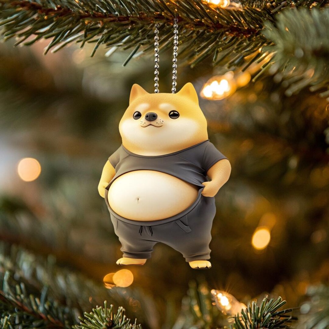 2Dフラット柴犬犬オーナメント、ファッショナブルなアクリル犬吊り下げ