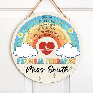 Physical Therapist Door Sign, Speech Therapy Decor, Physical Therapy ...