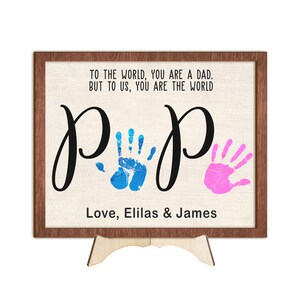 Happy Father's Day - Father's Day Gift, DIY Handprint Sign ...