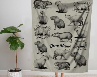 Niedliche Capybara Decke, Capybaras Sherpa Decke, Capybaras Fleecedecke, Babydecke, Capybaras Decke, Neugeborenen Decke, Geschenke für Neugeborene