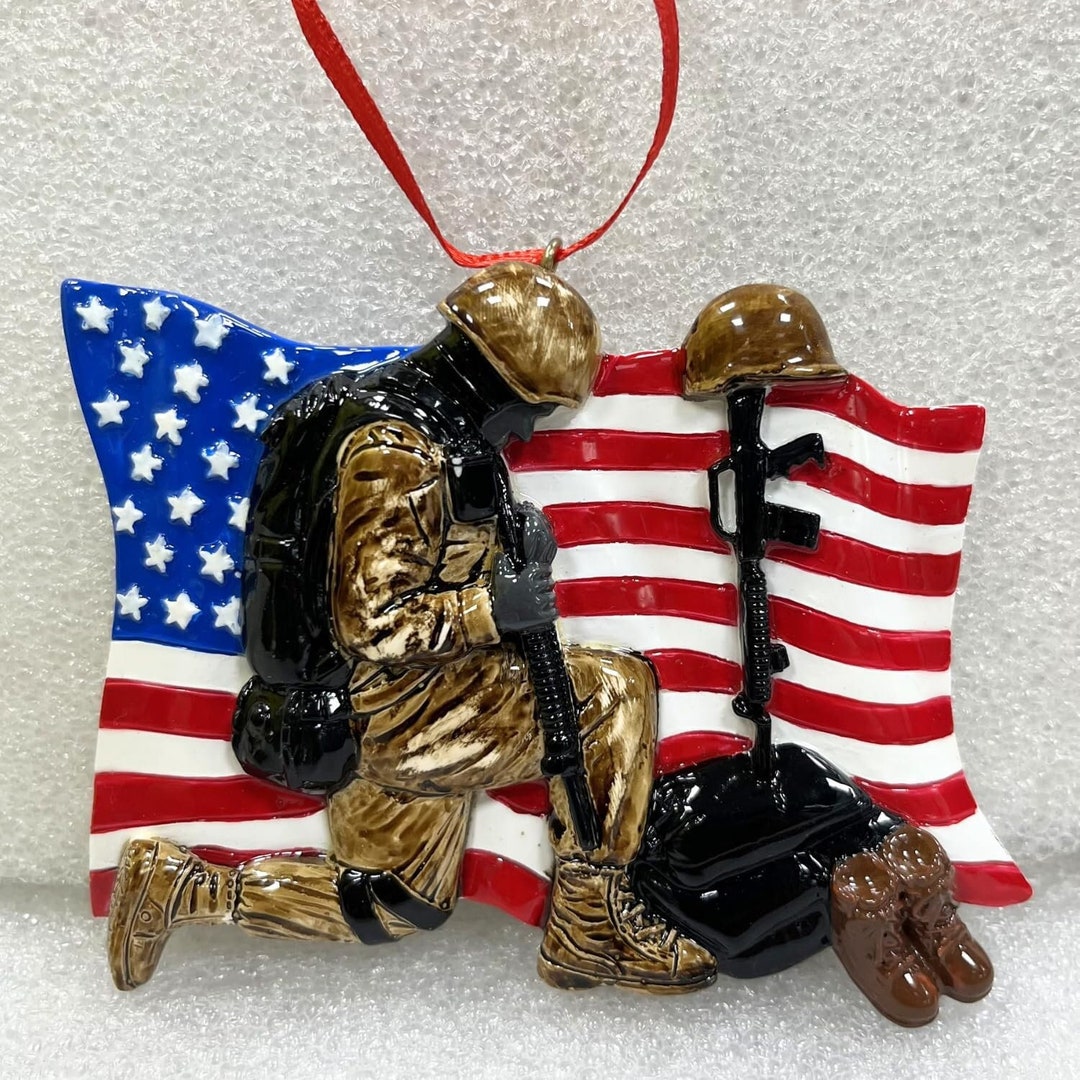 Army Ornament, 4th of July Gift for Veteran Ornament, Patriotic ...