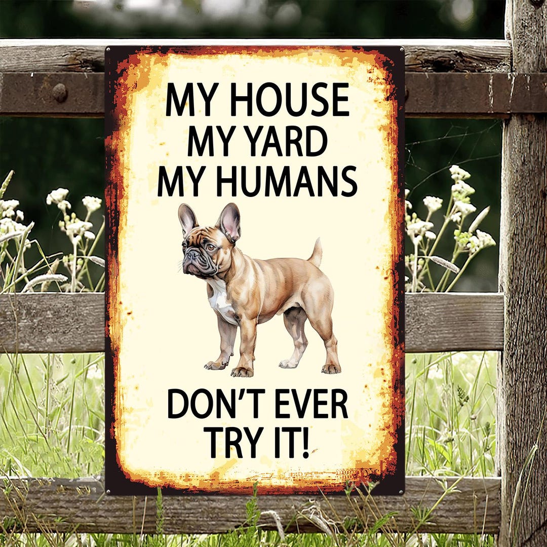 Targa In Metallo Vintage Great Pyrenees Dog - Cartello Decorativo 30x20 Cm Con Scritta 'My House My Yard My Humans', Per Parete, Cane