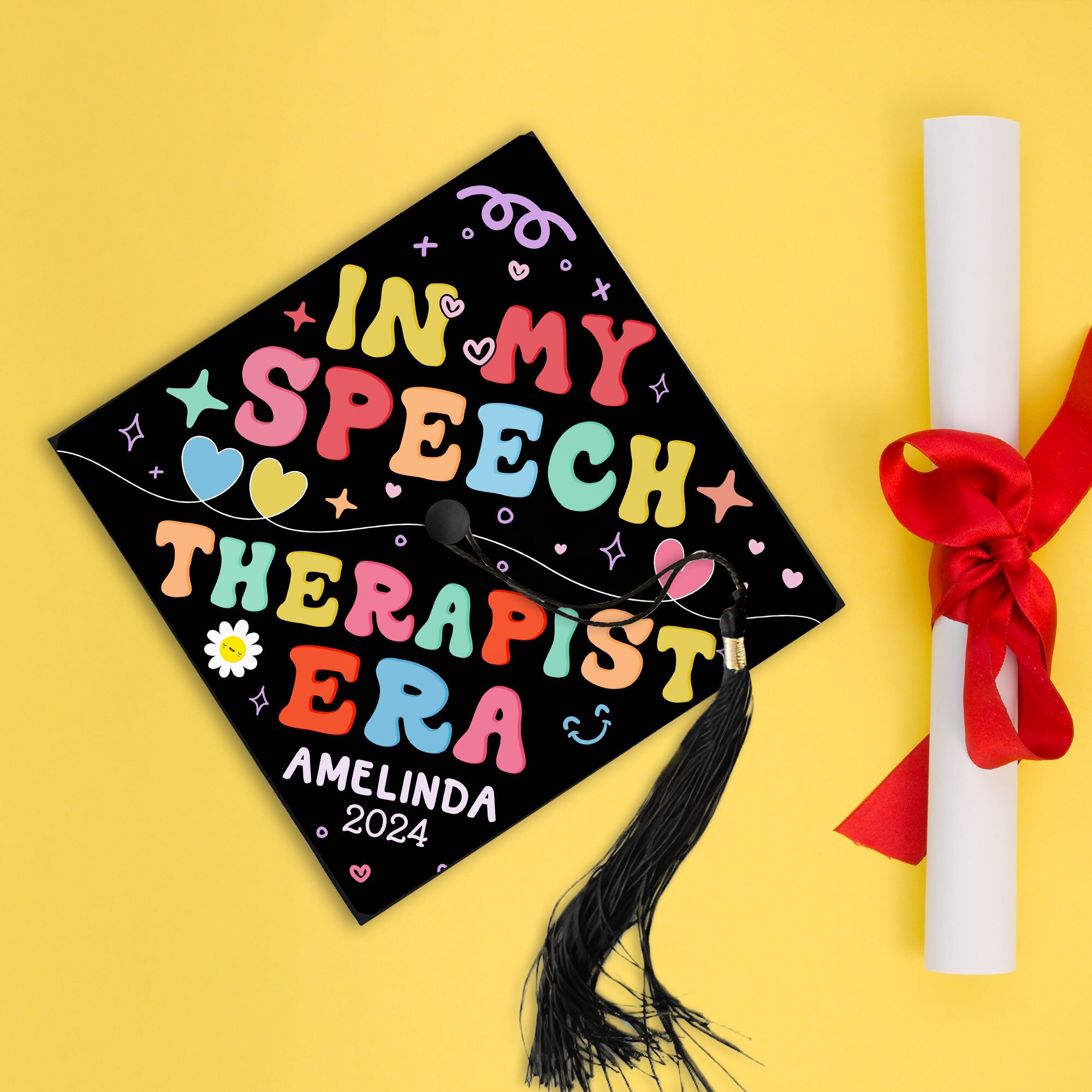 Slp Grad Cap In My Speech Therapist Era Graduation Cap Topper,speech Therapy Grad ...