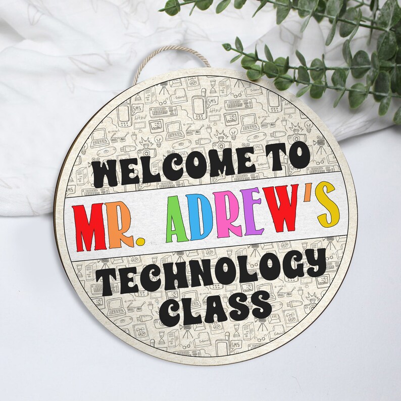 Computer Tech Class Door Sign Welcome Sign,technology Class Door Sign,computers Teacher,information ...
