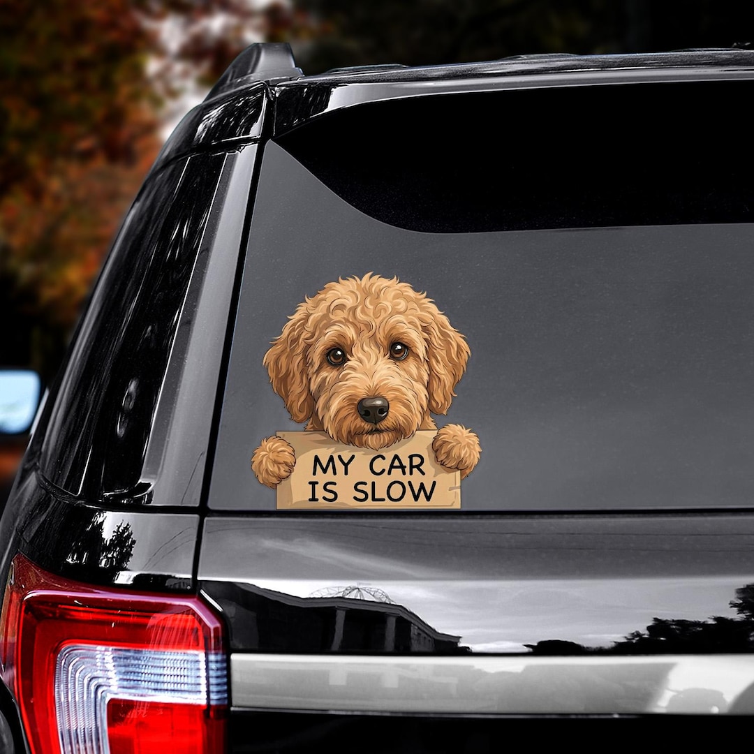 Labradoodle Dog Car Sticker, Waterproof Vinyl Decal, Dog Lover Gift - Etsy